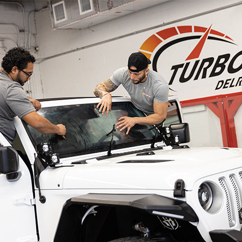 turbo tinting a jeep windshield