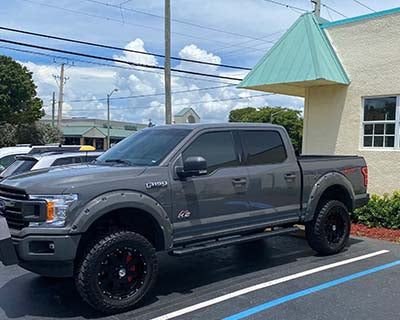 turbo tinted this Ford F150 with our Turbo Film